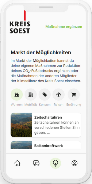 Screenshot Markt der Möglichkeiten/Kreis Soest
