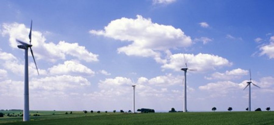 Windkraftanlage in Rüthen. Foto: Thomas Weinstock/Kreis Soest