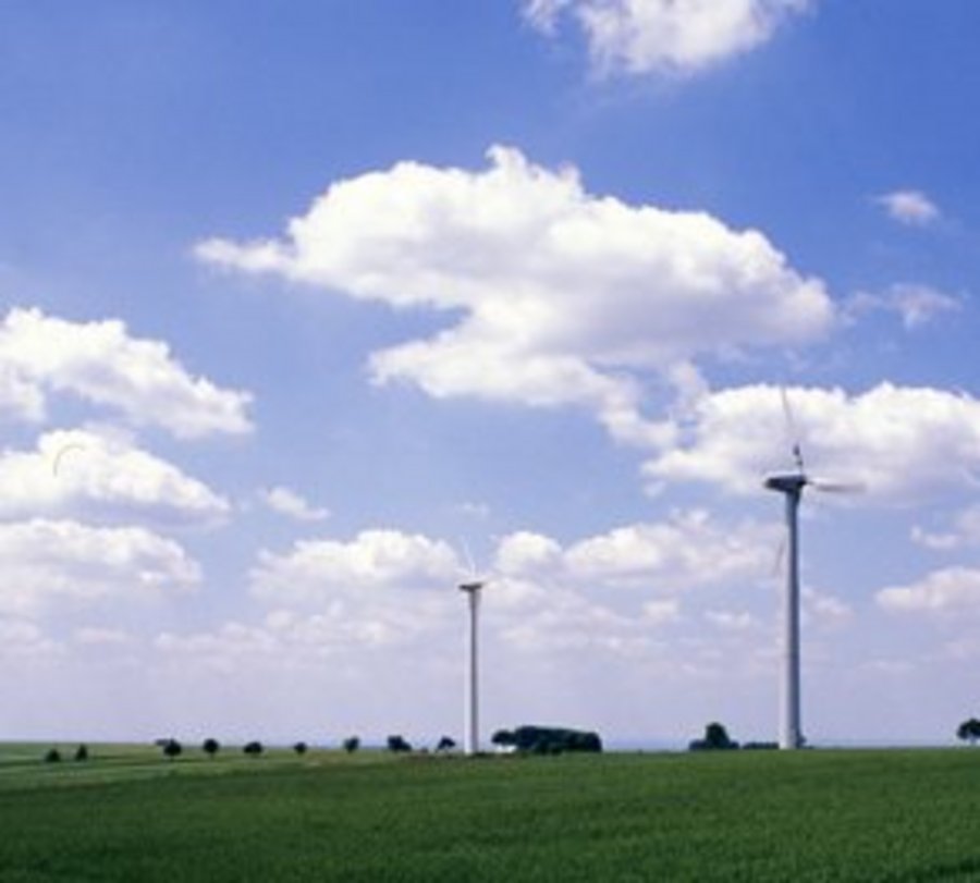 Windkraftanlage in Rüthen. Foto: Thomas Weinstock/Kreis Soest