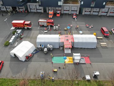 Am Rettungszentrum geübt