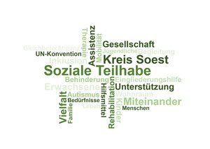Wortwolke Soziale Teilhabe  Foto: © Kreis Soest/Abteilung Soziales