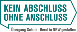 Das Logo des Landesvorhabens Kein Abschluss ohne Anschluss. Grafik: www.keinabschlussohneanschluss.nrw.de