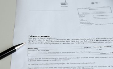 Kreis schickt Zahlungserinnerung